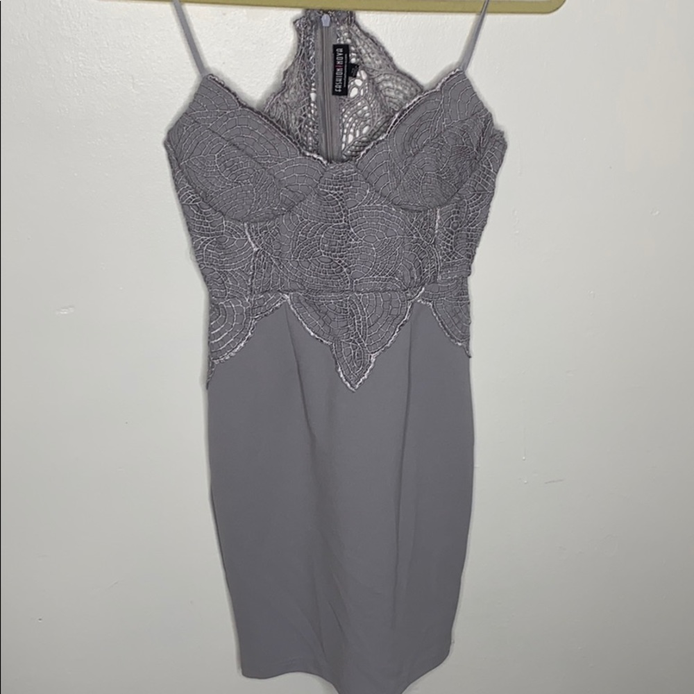 Grey mini dress